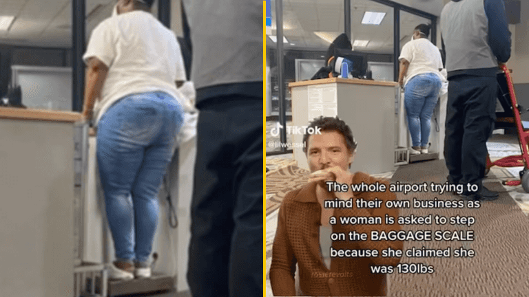 Travellers shocked as airline weighs woman on baggage scale before flight