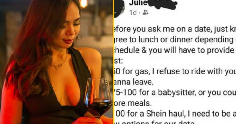 Woman shares ridiculous list of demands if a man wants to take her on a date