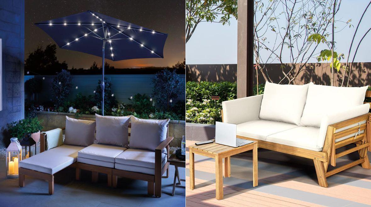 Garden day bed from Aldi and Amazon.