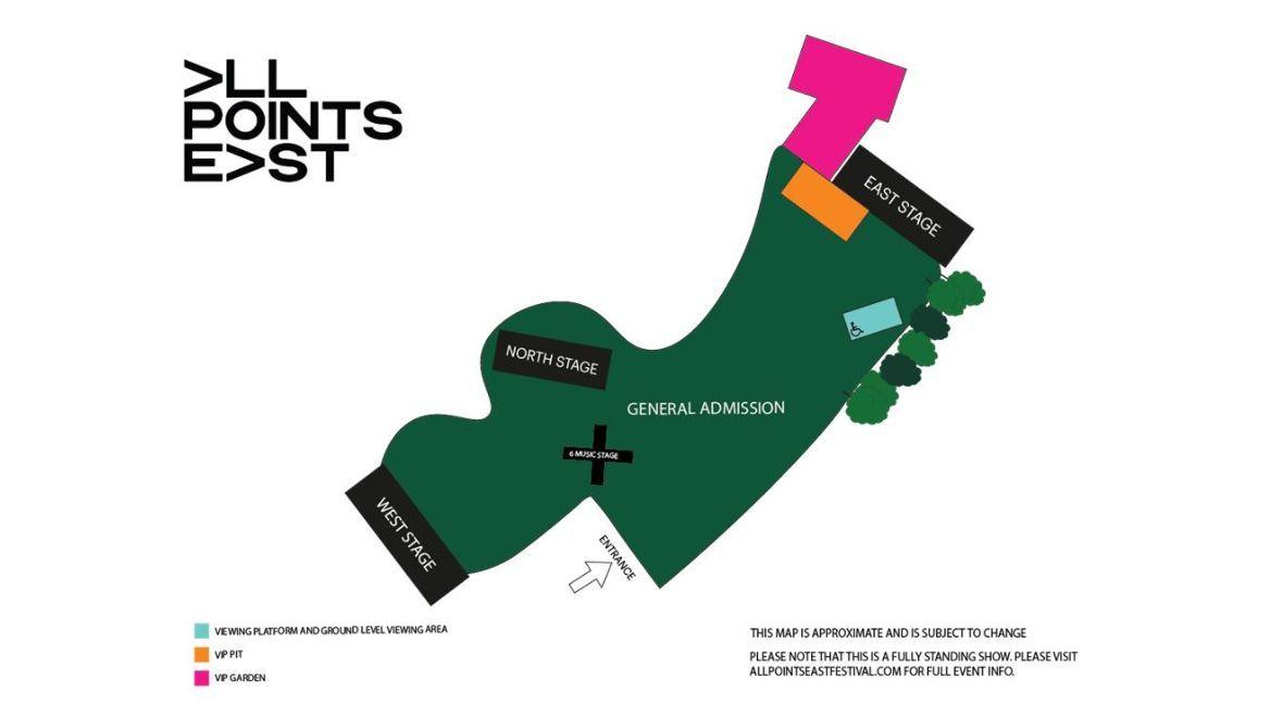 All Points East festival map